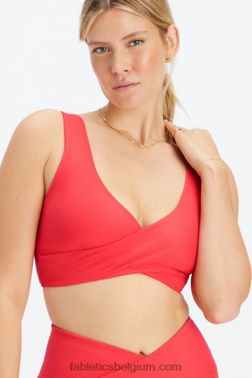 aardbei rood vrouwen crossover-sportbeha met lage impact Fabletics LH20J1515