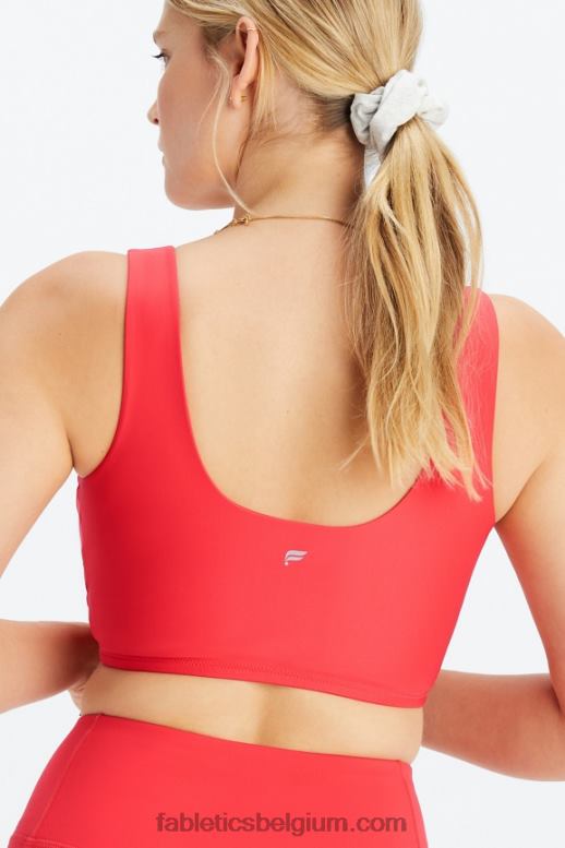 aardbei rood vrouwen crossover-sportbeha met lage impact Fabletics LH20J1515