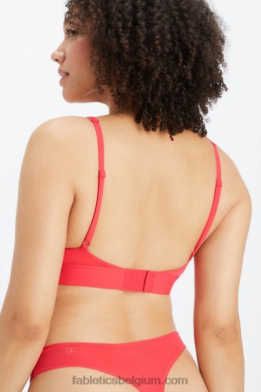 aardbei rood vrouwen fijne bralette met ronde hals Fabletics LH20J1571