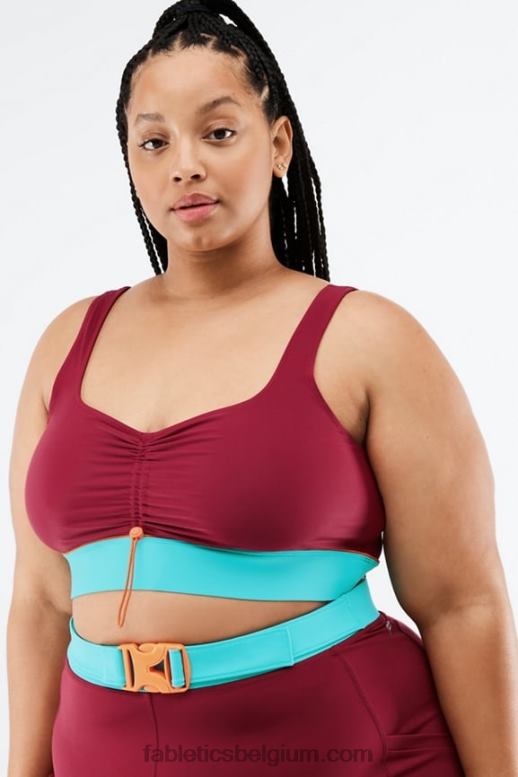 baksteen/multi vrouwen fiona low-impact sportbeha Fabletics LH20J1652