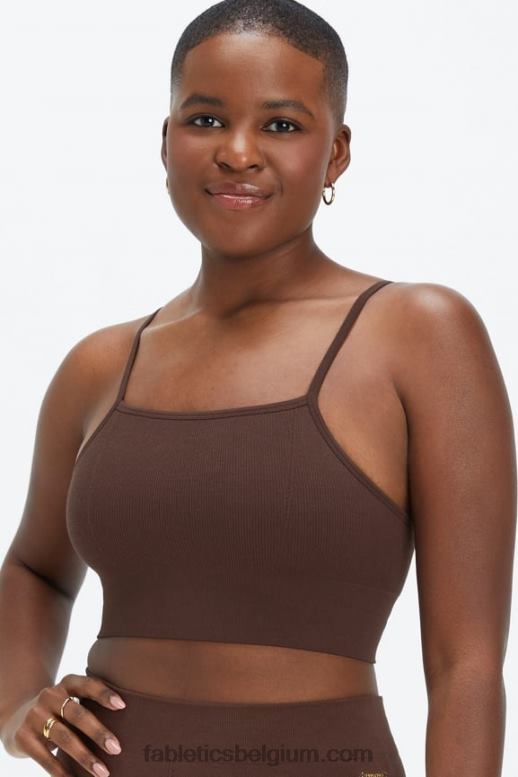 cichorei koffie vrouwen wolk naadloze midi bralette Fabletics LH20J1512