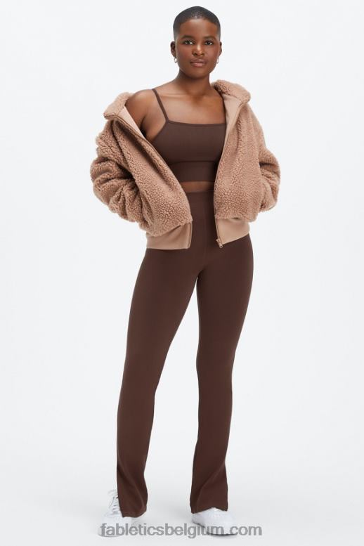 cichorei koffie vrouwen wolk naadloze midi bralette Fabletics LH20J1512