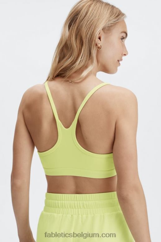 citroen creme vrouwen live-in racerback bralette Fabletics LH20J1557