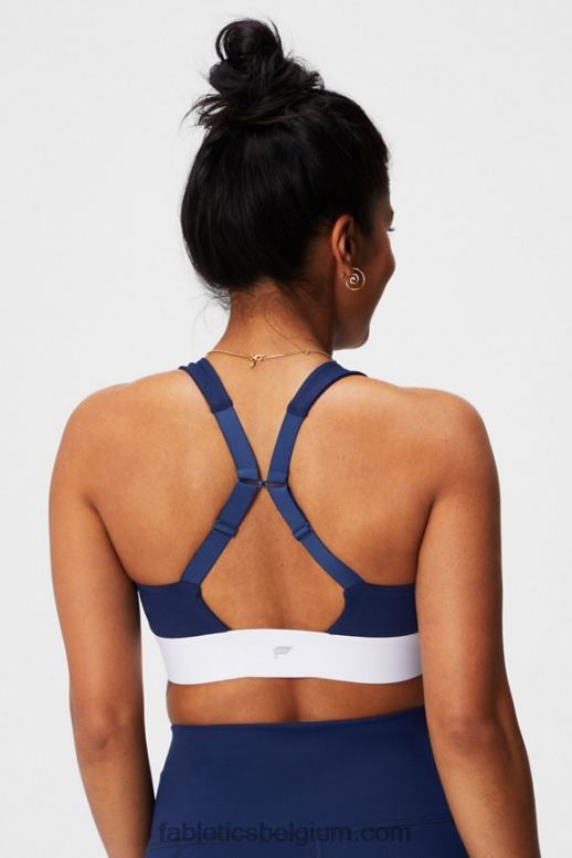 collegiaal marineblauw/klassiek wit vrouwen de hele dag elke dag bh 100 Fabletics LH20J1462