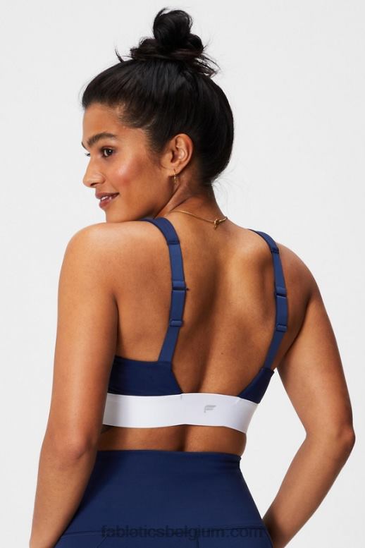 collegiaal marineblauw/klassiek wit vrouwen de hele dag elke dag bh 100 Fabletics LH20J1462
