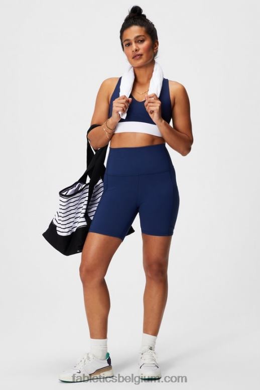 collegiaal marineblauw/klassiek wit vrouwen de hele dag elke dag bh 100 Fabletics LH20J1462