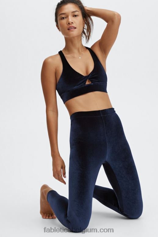 diepe marine vrouwen oasis twist velours sportbeha Fabletics LH20J1639