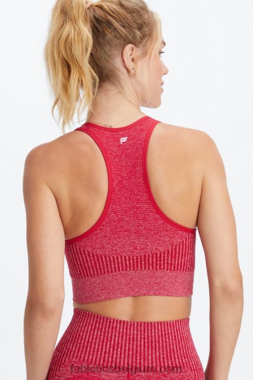 donkere zoete kers/soft shell vrouwen ombre naadloze lage impact bh Fabletics LH20J1560