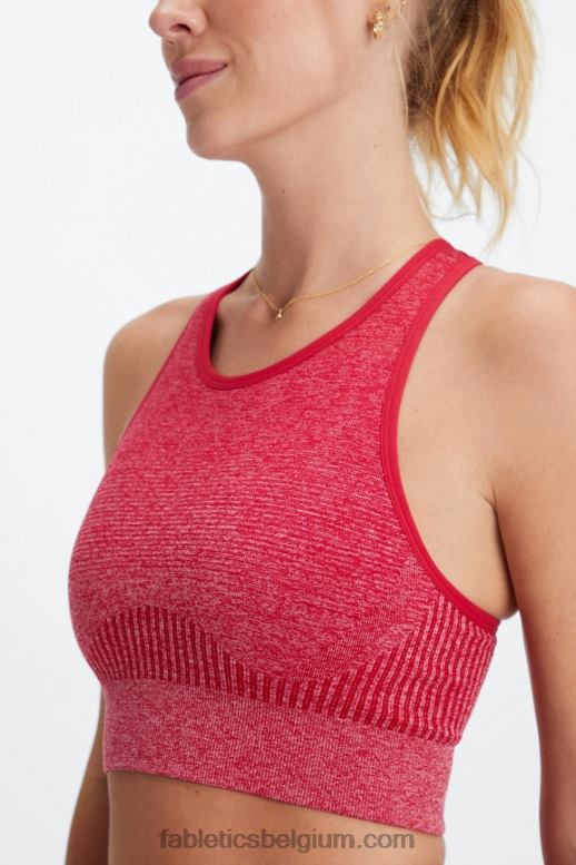 donkere zoete kers/soft shell vrouwen ombre naadloze lage impact bh Fabletics LH20J1560