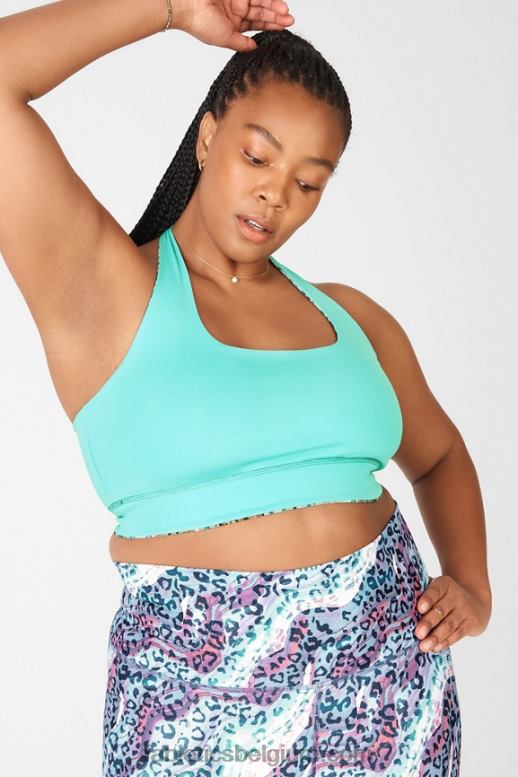 duinen/maanblauw vrouwen Harlow halter omkeerbare sportbeha Fabletics LH20J1668