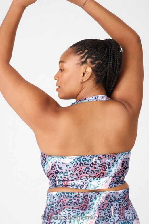 duinen/maanblauw vrouwen Harlow halter omkeerbare sportbeha Fabletics LH20J1668