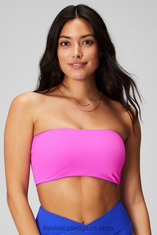 extreme koninklijk/roze ontsnapping vrouwen multi-wear bandeau zwemtop Fabletics LH20J1504