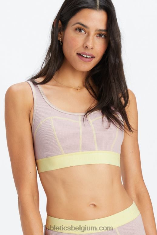 gedempt mauve/boter vrouwen wafel bh Fabletics LH20J1533