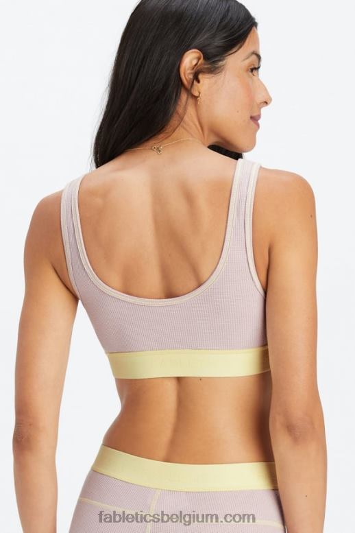 gedempt mauve/boter vrouwen wafel bh Fabletics LH20J1533