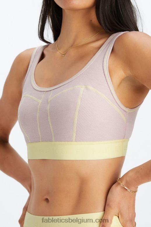 gedempt mauve/boter vrouwen wafel bh Fabletics LH20J1533