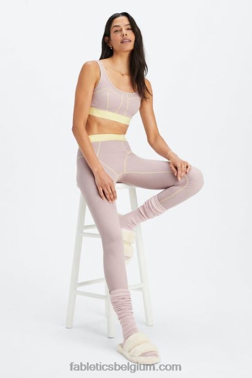 gedempt mauve/boter vrouwen wafel bh Fabletics LH20J1533