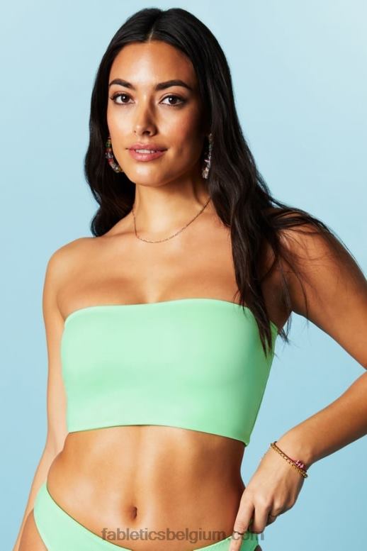 gesuikerde limoen/hypergras vrouwen multi-wear bandeau zwemtop Fabletics LH20J1506