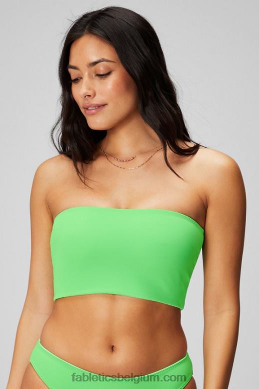 gesuikerde limoen/hypergras vrouwen multi-wear bandeau zwemtop Fabletics LH20J1506