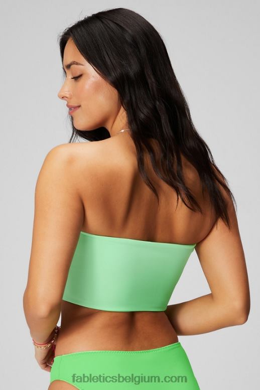 gesuikerde limoen/hypergras vrouwen multi-wear bandeau zwemtop Fabletics LH20J1506