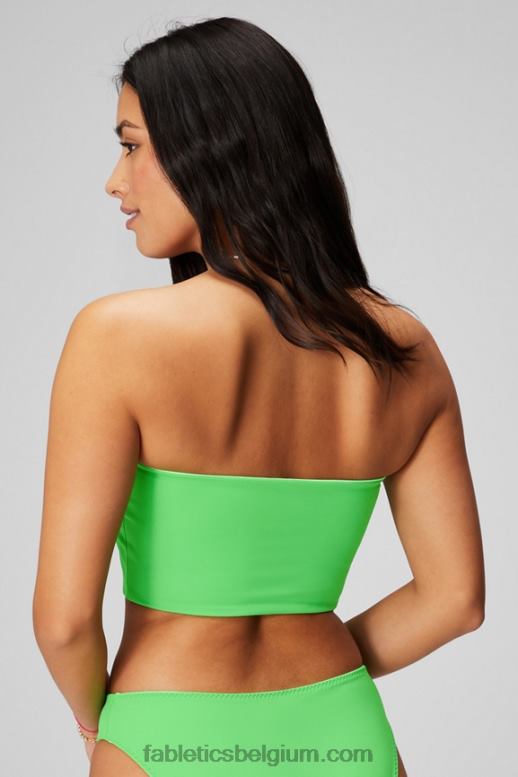 gesuikerde limoen/hypergras vrouwen multi-wear bandeau zwemtop Fabletics LH20J1506