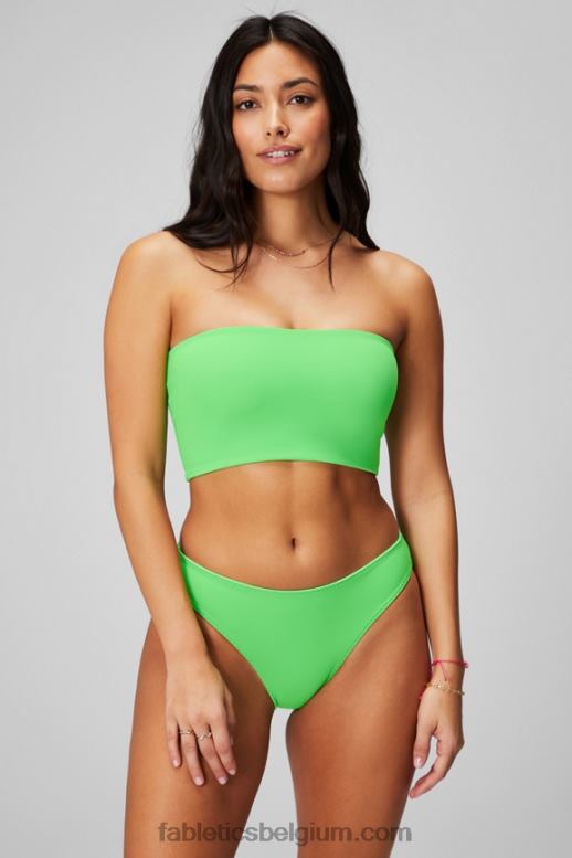 gesuikerde limoen/hypergras vrouwen multi-wear bandeau zwemtop Fabletics LH20J1506