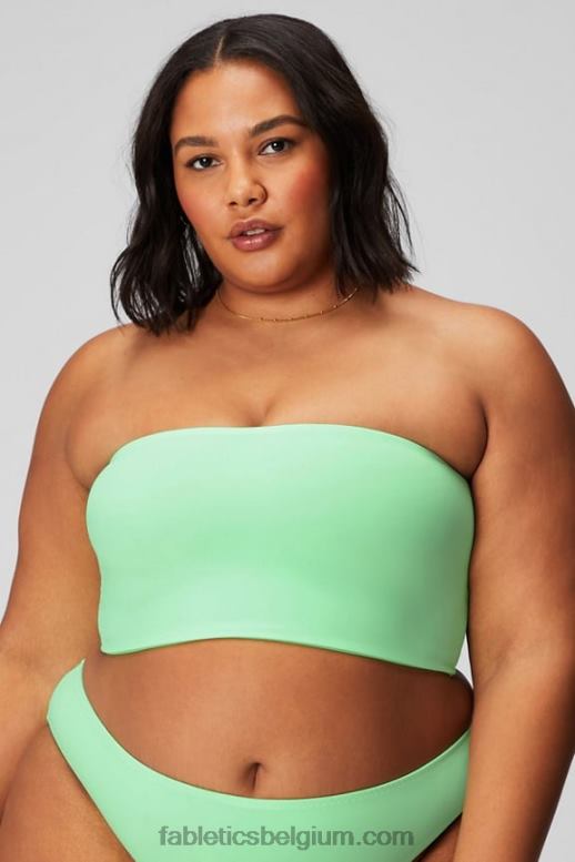 gesuikerde limoen/hypergras vrouwen multi-wear bandeau zwemtop Fabletics LH20J1507