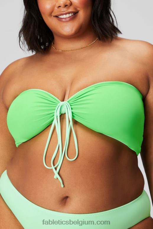 gesuikerde limoen/hypergras vrouwen multi-wear bandeau zwemtop Fabletics LH20J1507
