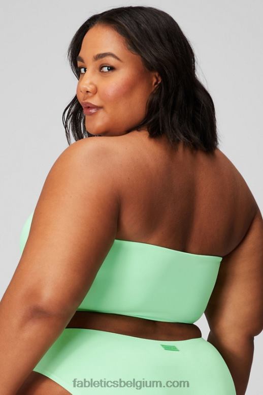 gesuikerde limoen/hypergras vrouwen multi-wear bandeau zwemtop Fabletics LH20J1507