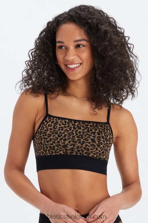golvend cheetah/zwart vrouwen wolk naadloze midi bralette Fabletics LH20J1511