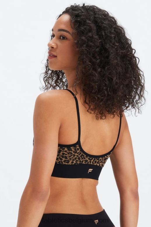 golvend cheetah/zwart vrouwen wolk naadloze midi bralette Fabletics LH20J1511