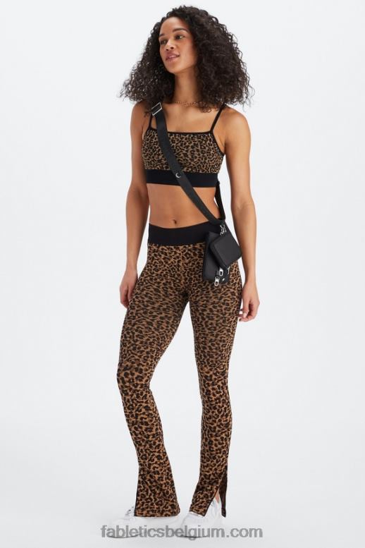 golvend cheetah/zwart vrouwen wolk naadloze midi bralette Fabletics LH20J1511