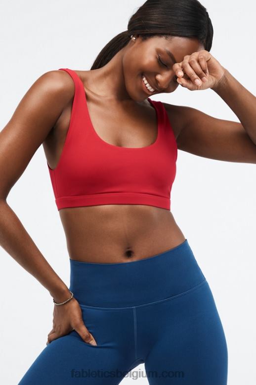 hoog rood vrouwen lola sportbeha met lage impact Fabletics LH20J1622