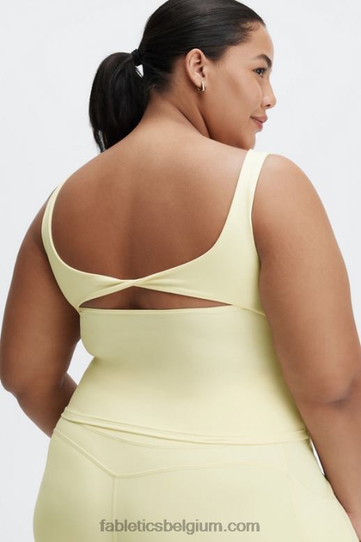 karnemelk vrouwen oasis twist ingebouwde beha tanktop Fabletics LH20J1500