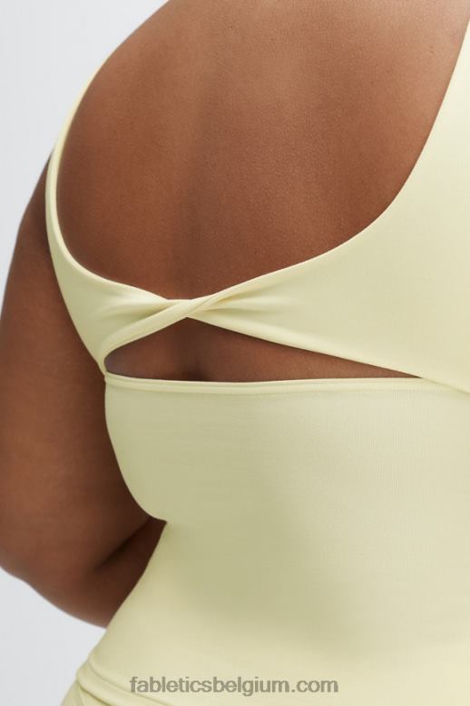 karnemelk vrouwen oasis twist ingebouwde beha tanktop Fabletics LH20J1500