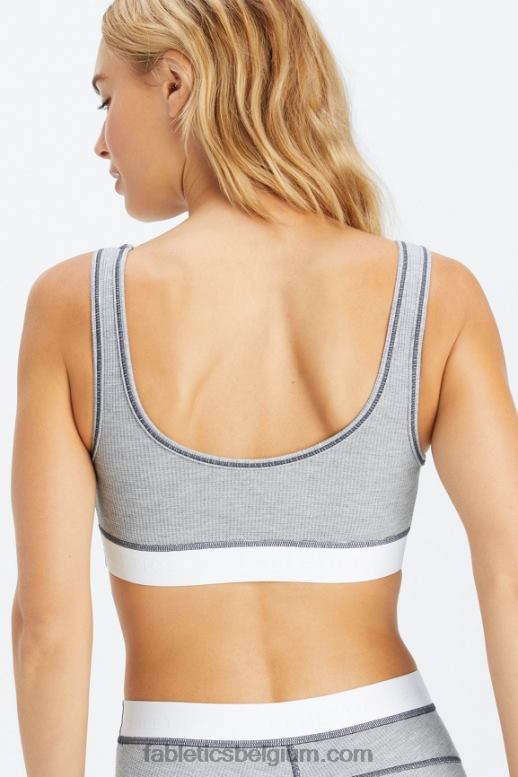 klassiek grijs gemêleerd/wit vrouwen wafel bh Fabletics LH20J1535