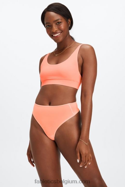 koraal vrouwen fijne bralette met ronde hals Fabletics LH20J1572