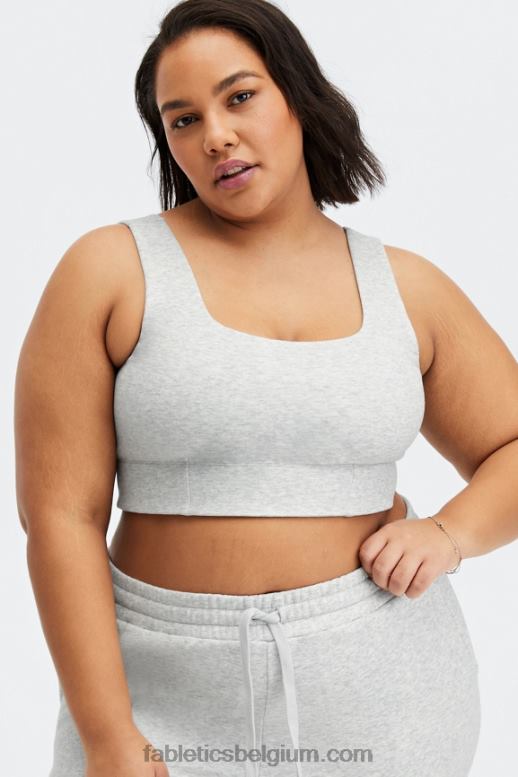 lichtgrijze heide vrouwen herfst low impact sportbeha Fabletics LH20J1600