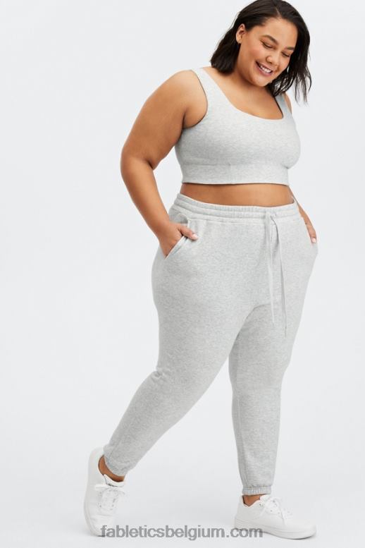 lichtgrijze heide vrouwen herfst low impact sportbeha Fabletics LH20J1600