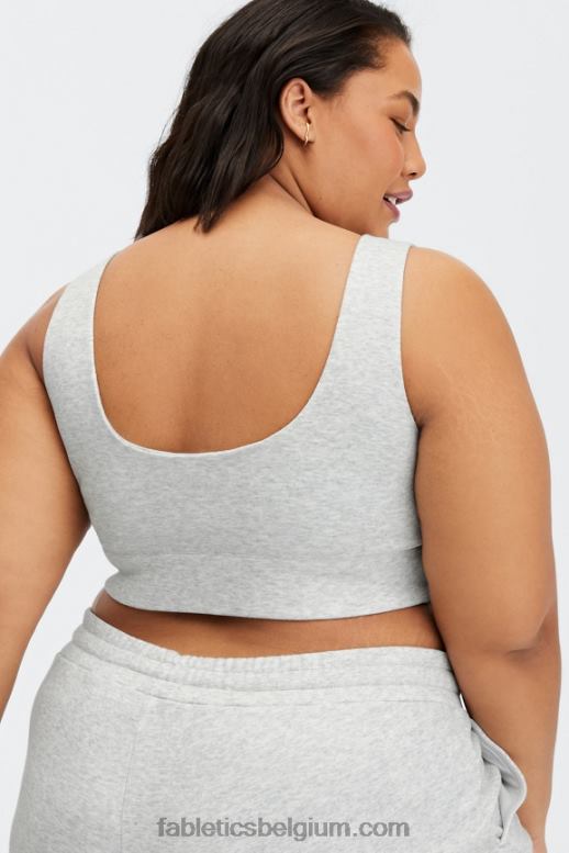 lichtgrijze heide vrouwen herfst low impact sportbeha Fabletics LH20J1600