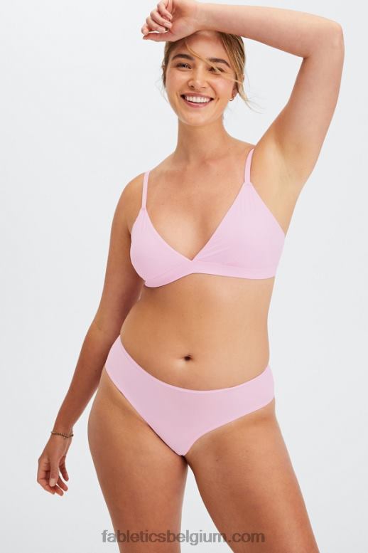 lieverd roze vrouwen fijn aanvoelende triangelbralette Fabletics LH20J1539