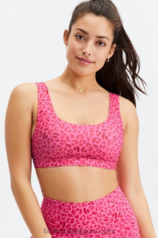 luipaard kus vrouwen lola sportbeha met lage impact Fabletics LH20J1618