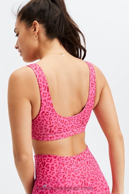 luipaard kus vrouwen lola sportbeha met lage impact Fabletics LH20J1618