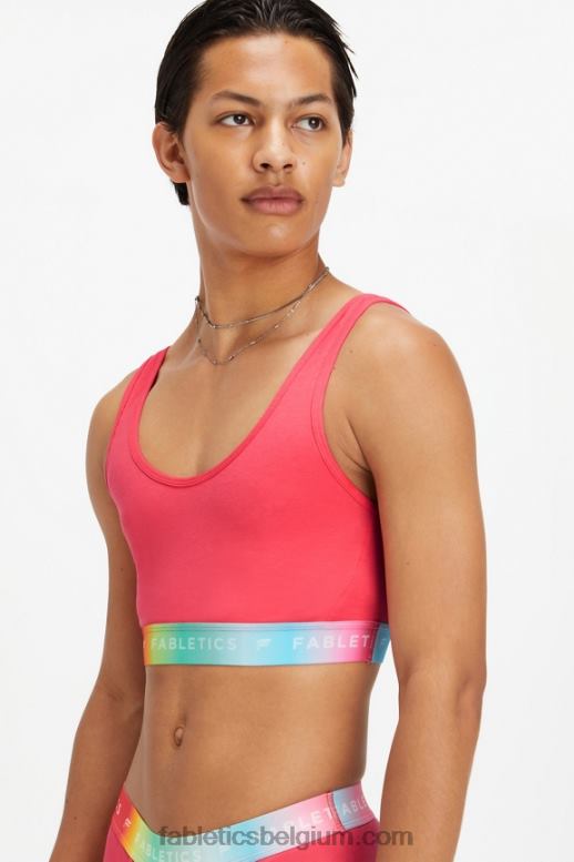 magenta rood vrouwen 24/7 Pride lounge bralette Fabletics LH20J1583