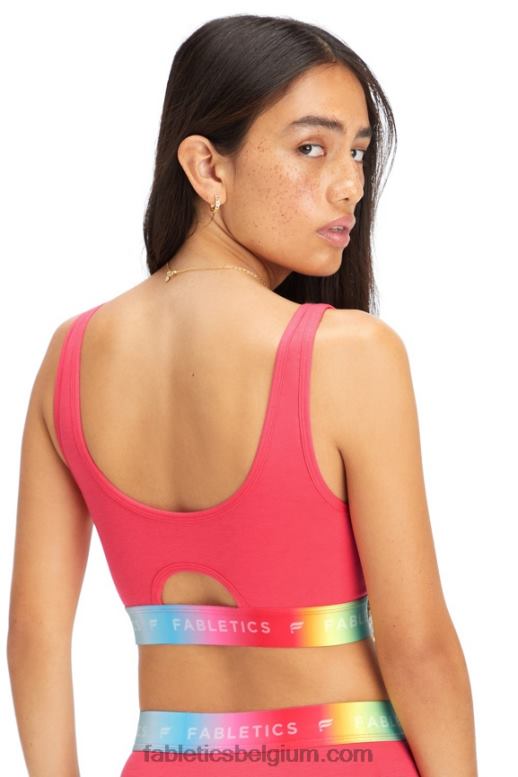 magenta rood vrouwen 24/7 Pride lounge bralette Fabletics LH20J1583
