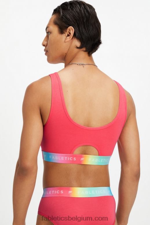 magenta rood vrouwen 24/7 Pride lounge bralette Fabletics LH20J1583