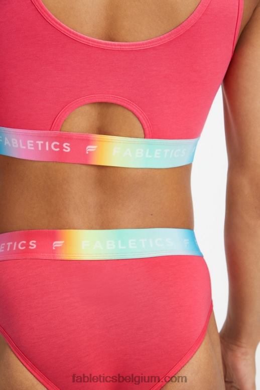 magenta rood vrouwen 24/7 Pride lounge bralette Fabletics LH20J1583