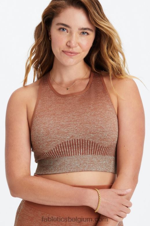 mahonie/kristalgolf vrouwen ombre naadloze lage impact bh Fabletics LH20J1561