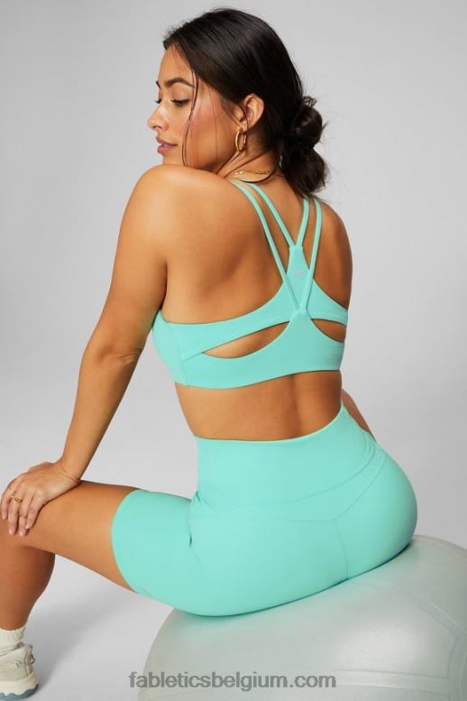 neonverlichting bij het zwembad vrouwen belangrijkste low-impact bh Fabletics LH20J1453