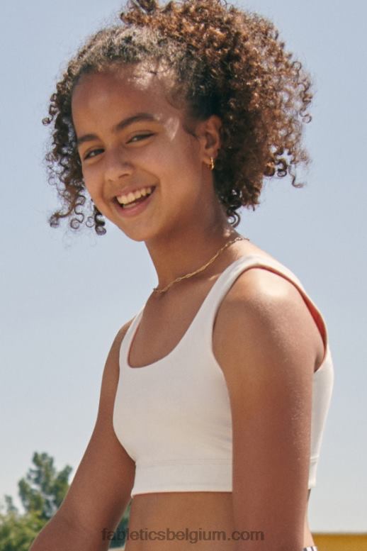 oranje vlam/zijde vrouwen mini harlyn midi sportbeha Fabletics LH20J1594