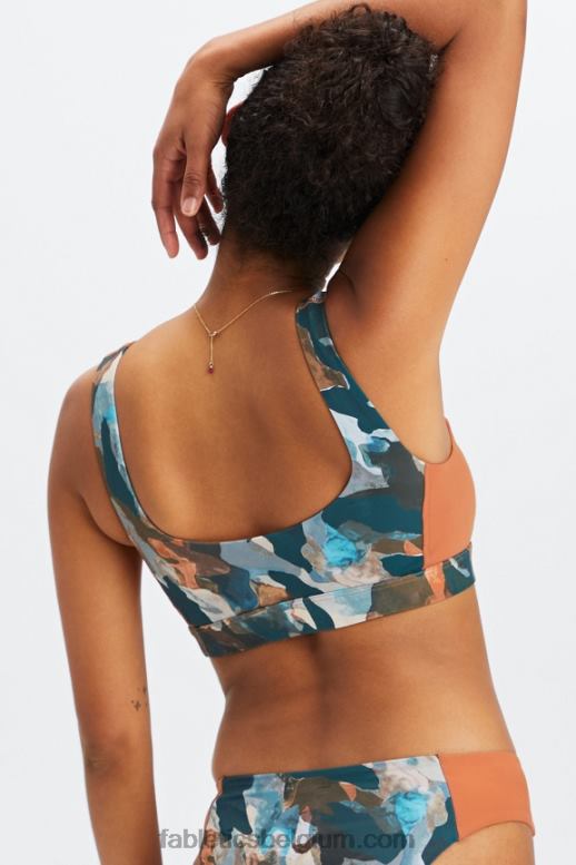 penseel camo/sequoia vrouwen scoop back zwembeha Fabletics LH20J1606